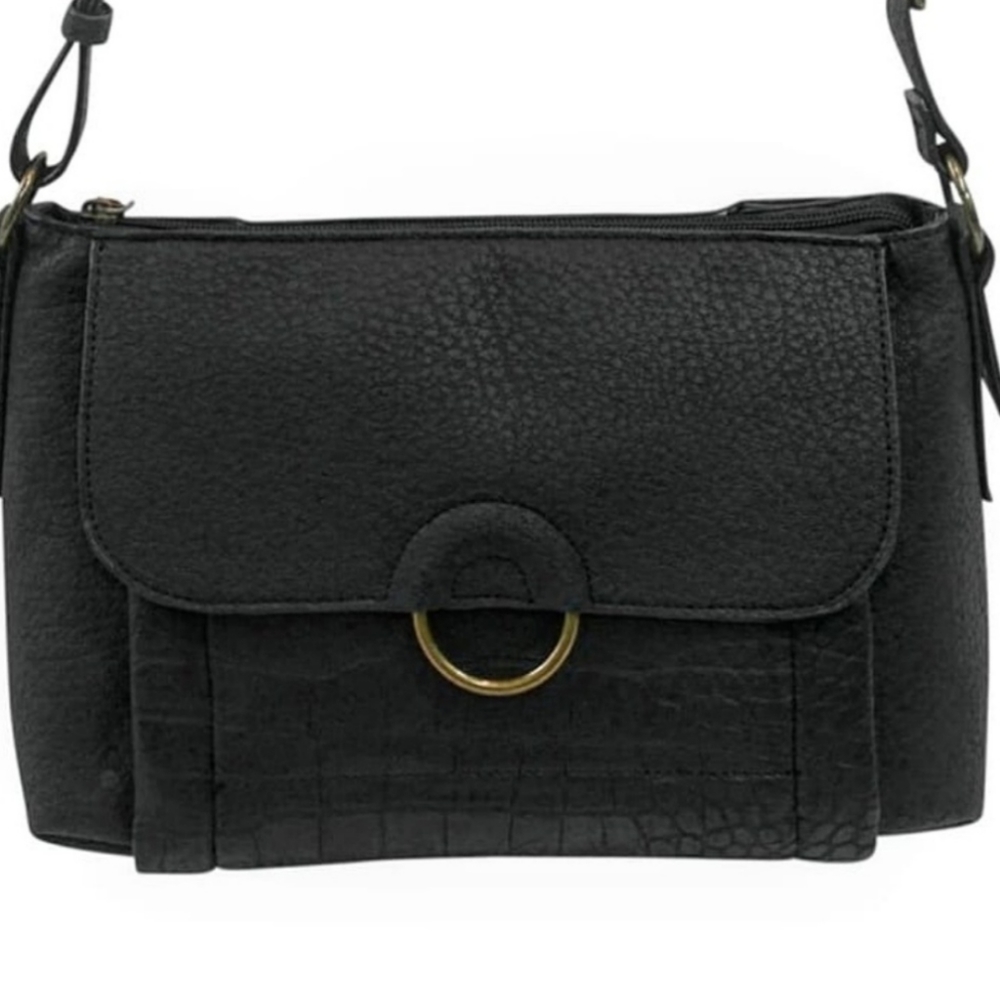 Bueno Embossed Black Croc Skin Bag - Picture 4 of 4